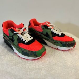 Nike Air Max Red and Green Sneakers